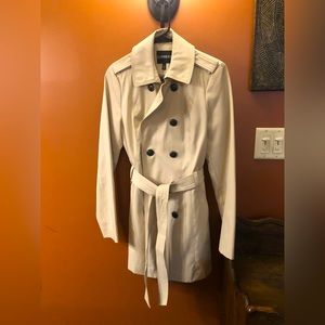Express Trench Coat, Size M, Slightly Off White